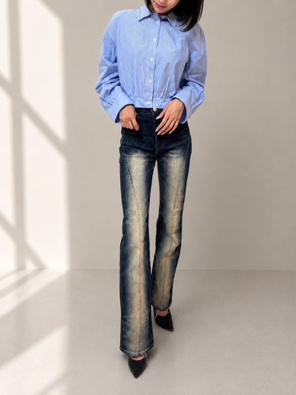 PINKO　ストライプコットンシャツ