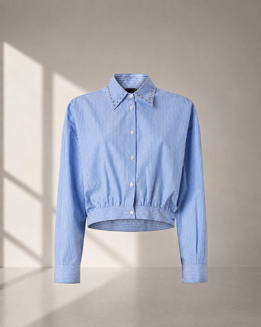 PINKO　ストライプコットンシャツ